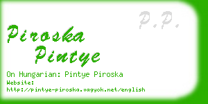 piroska pintye business card